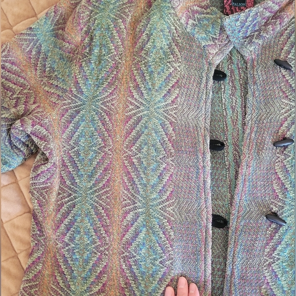 Patricia Palson Hand Woven Chenille jacket 1 of 1 - Picture 3 of 8